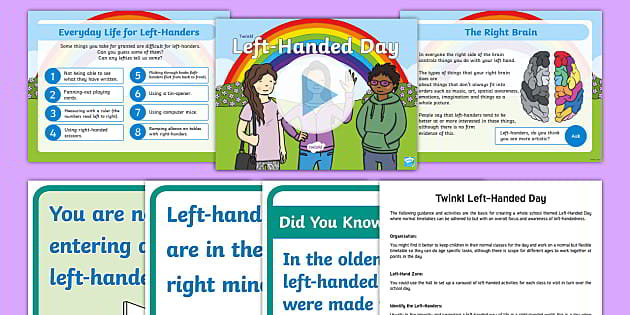 Twinkl resource pack for left handed children