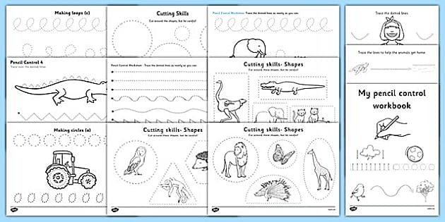 Twinkl's Pencil Control and Scissor Skills Resource Pack for left handed children