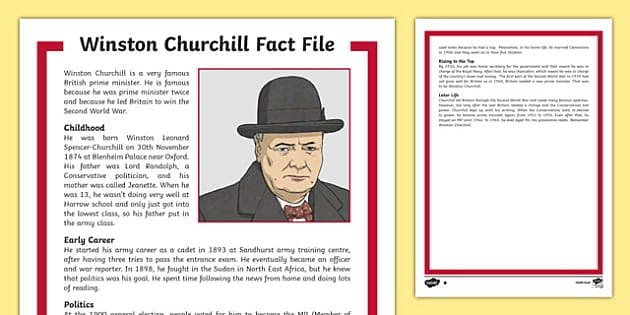 Winston Churchill factfile - Ideas and Tips to Help Your Left Handed Child