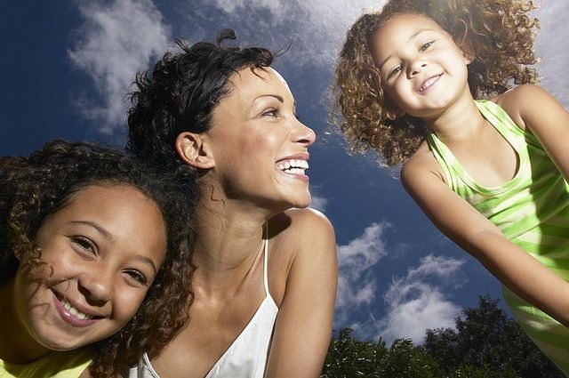 Mother with daughters