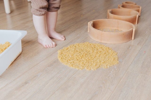 Children learning with the Montessori method.